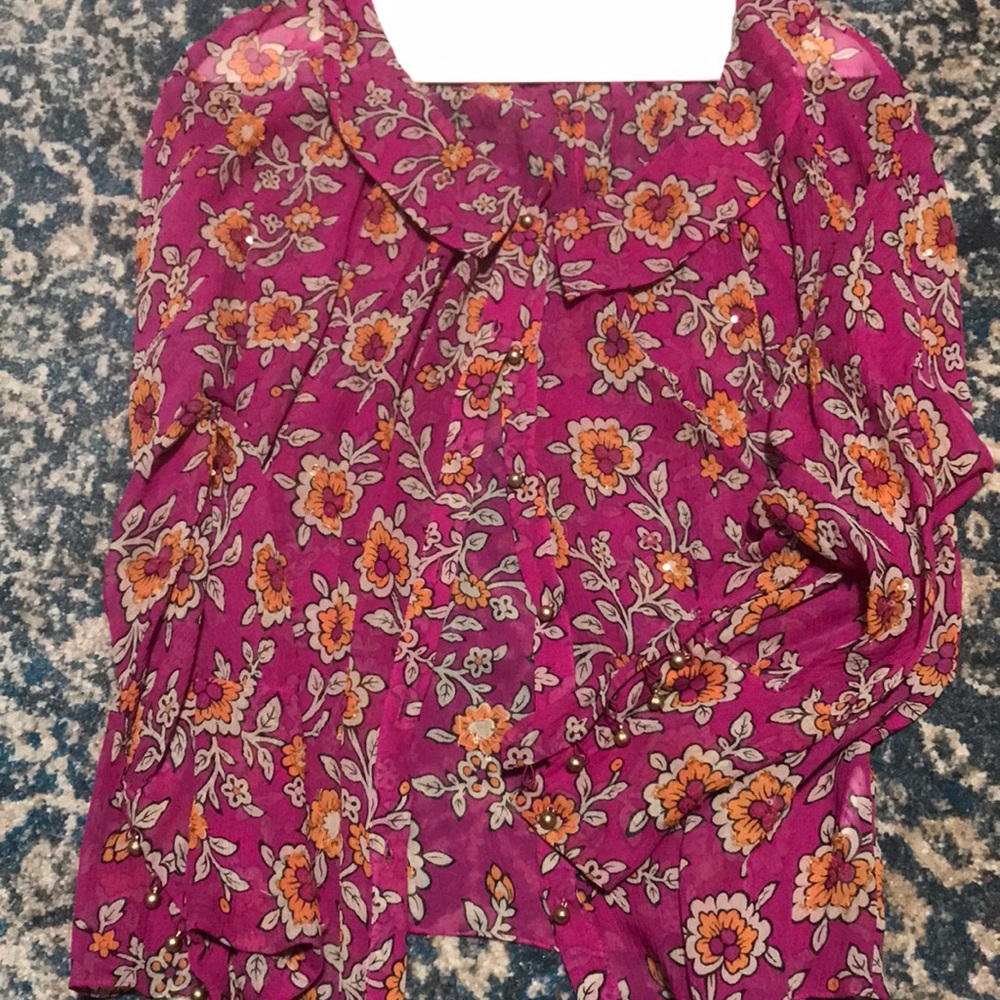 Anthropologie Leifsdottir silk 0 blouse